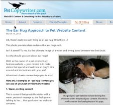 PetCopywriter.com Blog about Pet Website