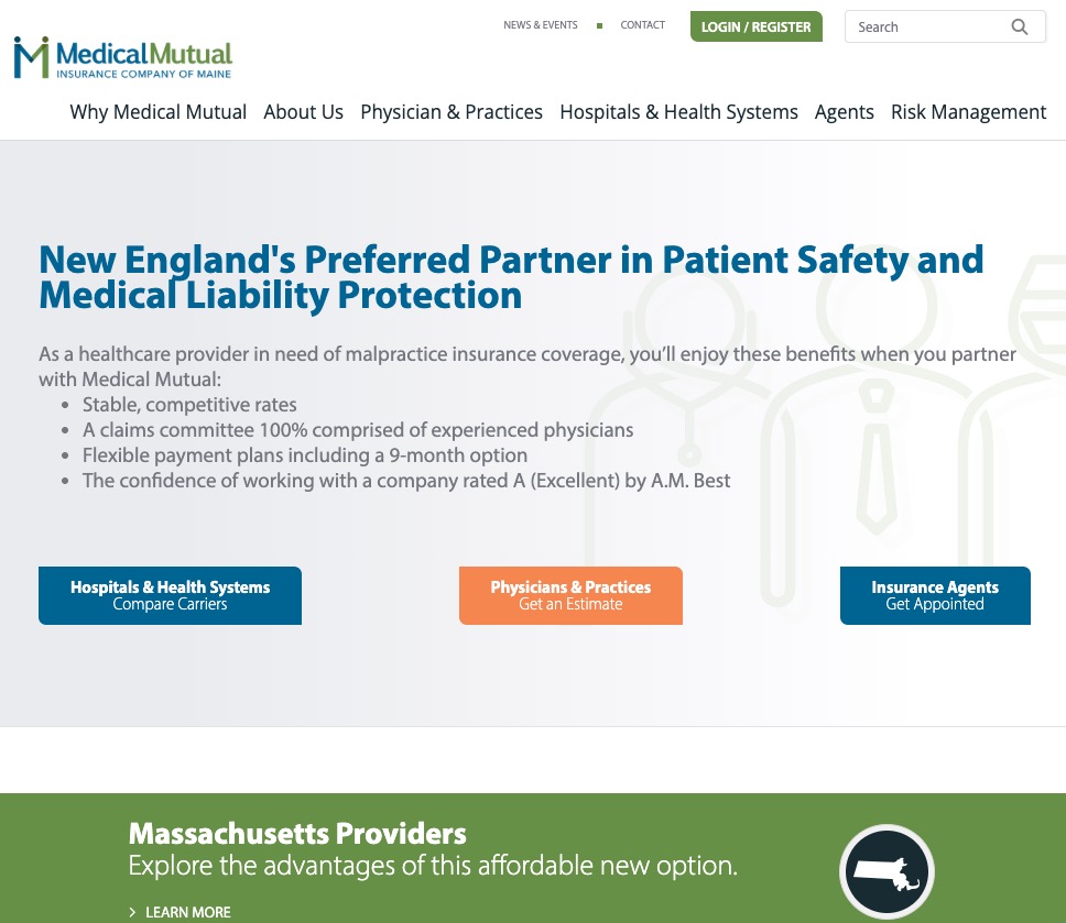Medical Mutual Insurance of Maine website written by Pam Foster